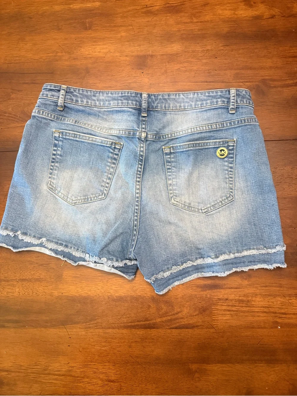 Michael Kors Light Blue Distressed Denim Shorts